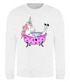 Світшот Unicorn bath Білий фото