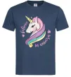 Чоловіча футболка Believe in unicorn Темно-синій фото