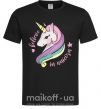 Мужская футболка Believe in unicorn Черный фото