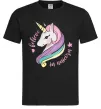 Чоловіча футболка Believe in unicorn Чорний фото
