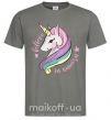 Чоловіча футболка Believe in unicorn Графіт фото