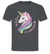 Чоловіча футболка Believe in unicorn Графіт фото