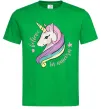 Чоловіча футболка Believe in unicorn Зелений фото