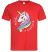 Чоловіча футболка Believe in unicorn Червоний фото