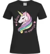 Женская футболка Believe in unicorn Черный фото