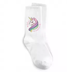Носки Believe in unicorn Белый фото