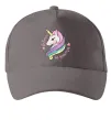 Кепка Believe in unicorn Сірий фото