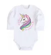 Дитячий бодік Believe in unicorn Білий фото