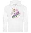 Чоловіча толстовка (худі) Believe in unicorn Білий Чоловіча толстовка (худі) Believe in unicorn Білий фото