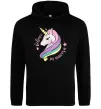 Женская толстовка (худи) Believe in unicorn Черный фото