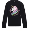 Дитячий світшот Believe in unicorn Чорний фото