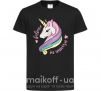 Дитяча футболка Believe in unicorn Чорний фото