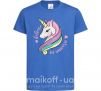 Дитяча футболка Believe in unicorn Яскраво-синій фото