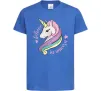 Детская футболка Believe in unicorn Ярко-синий фото
