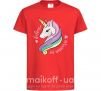 Дитяча футболка Believe in unicorn Червоний фото