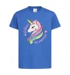 Детская футболка Believe in unicorn Ярко-синий фото