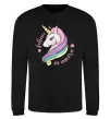 Світшот Believe in unicorn Чорний фото