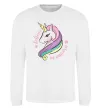 Світшот Believe in unicorn Білий фото