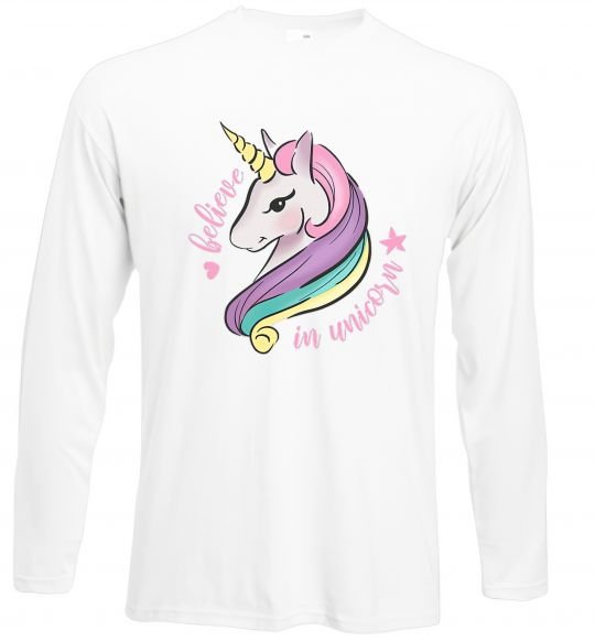 Реглан Believe in unicorn Білий фото