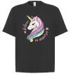Футболка Оверсайз Believe in unicorn Черный фото