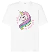 Футболка Оверсайз Believe in unicorn Белый фото