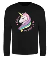 Світшот Believe in unicorn Чорний фото