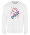 Світшот Believe in unicorn Білий фото