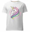 Мужская премиум футболка Believe in unicorn Белый фото