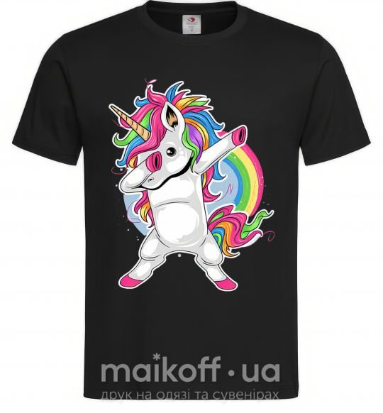 Чоловіча футболка Hyping unicorn Чорний фото