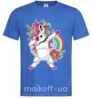 Мужская футболка Hyping unicorn Ярко-синий фото