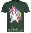 Чоловіча футболка Hyping unicorn Темно-зелений фото