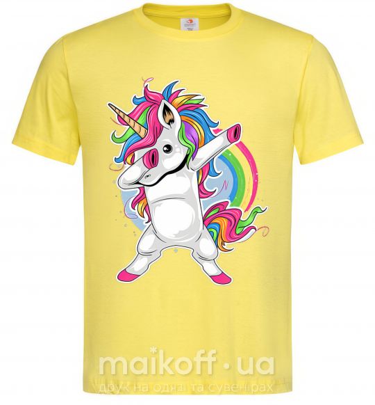 Мужская футболка Hyping unicorn Лимонный фото