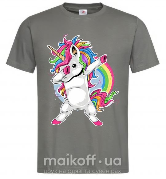 Чоловіча футболка Hyping unicorn Графіт фото