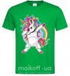 Мужская футболка Hyping unicorn Зеленый фото