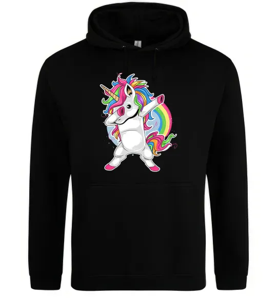 Женская толстовка (худи) Hyping unicorn Черный фото