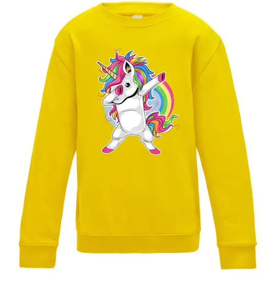 Дитячий світшот Hyping unicorn Сонячно жовтий фото