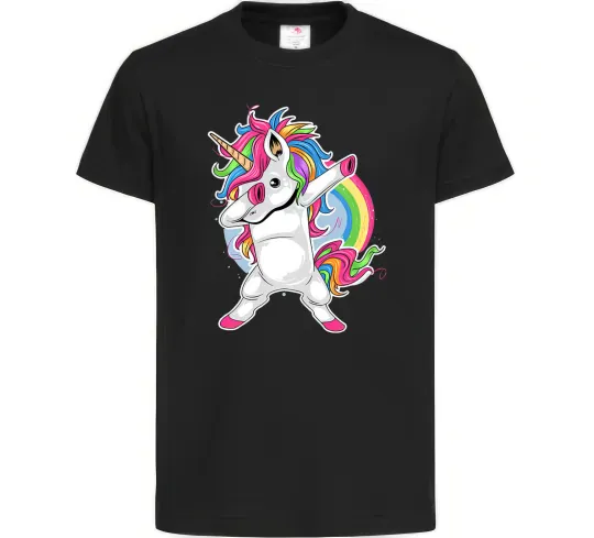 Детская футболка Hyping unicorn Черный фото