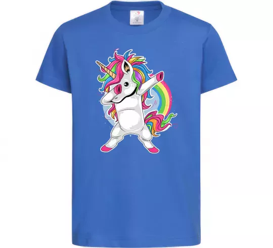 Детская футболка Hyping unicorn Ярко-синий фото