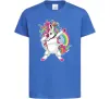 Детская футболка Hyping unicorn Ярко-синий Детская футболка Hyping unicorn Ярко-синий фото