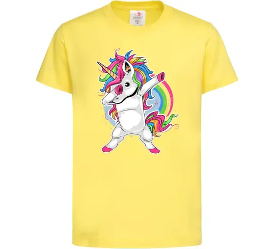 Детская футболка Hyping unicorn Лимонный фото
