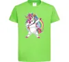 Детская футболка Hyping unicorn Лаймовый Детская футболка Hyping unicorn Лаймовый фото