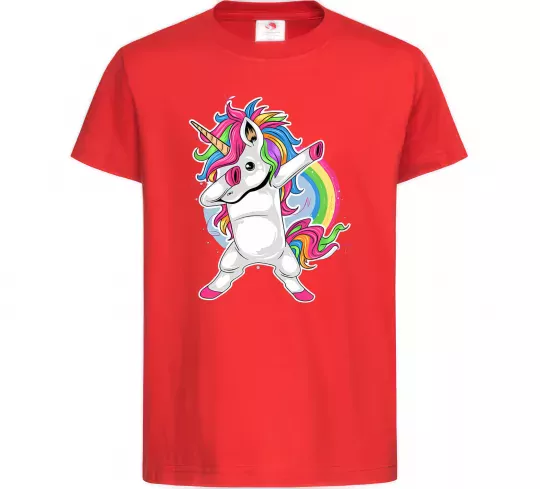 Детская футболка Hyping unicorn Красный фото
