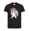 Детская футболка Hyping unicorn Черный фото