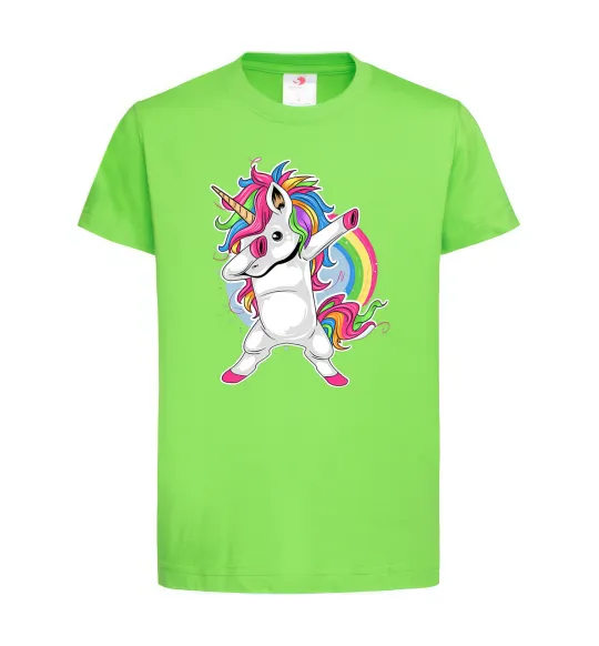 Детская футболка Hyping unicorn Лаймовый фото