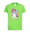 Детская футболка Hyping unicorn Лаймовый фото