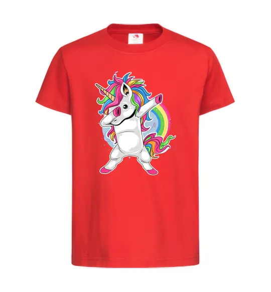 Детская футболка Hyping unicorn Красный фото