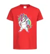 Детская футболка Hyping unicorn Красный фото
