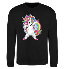Світшот Hyping unicorn Чорний фото