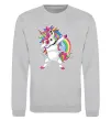 Світшот Hyping unicorn Сірий меланж фото