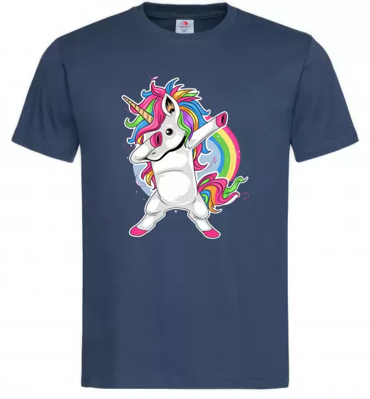 Чоловіча футболка Hyping unicorn Темно-синій фото